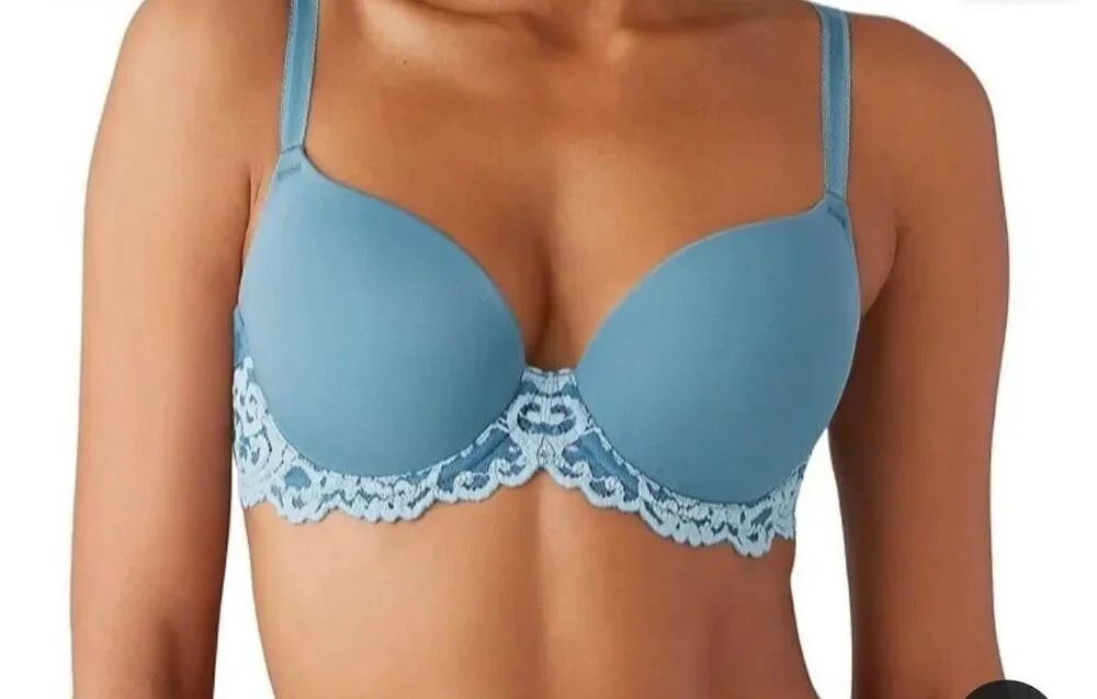 Wacoal Instant Icon T-Shirt Bra Provincial Blue Angel size 36B 853322